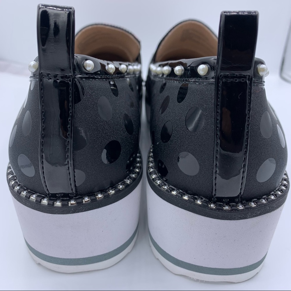 Betsey Johnson rhinestone jewel slip on platform shoes women’s Size 9 1/2 - Picture 10 of 11